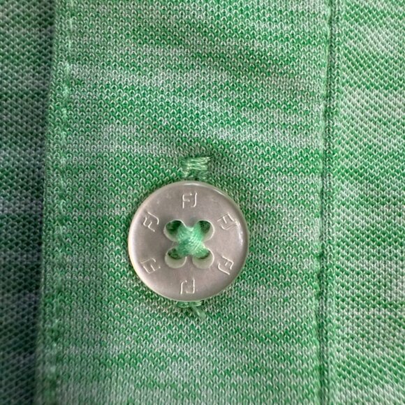 FootJoy Green Striped Performance Golf Polo - Size Small - Picture 8 of 10